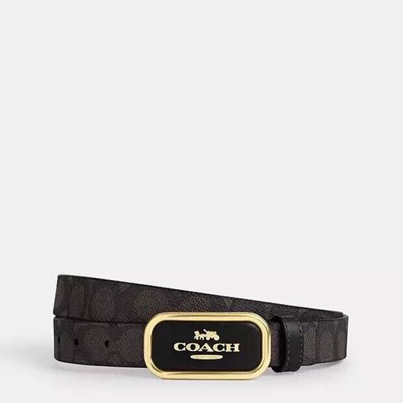 NWT COACH Signature Buckle Cut To Size Reversible Morgan Belt 25 Mm CX052 main image 6
